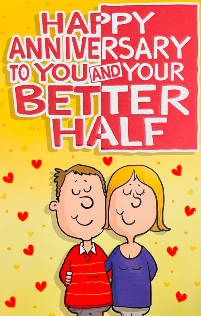 Happy Anniversary Greeting Card To You And Your Better Half Giggles Funny Humour