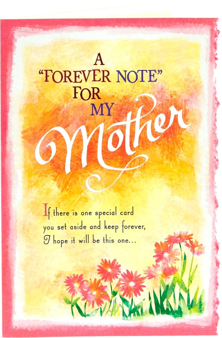 A Forever Note for My Mother Thinking of You Greeting Card for Any Occasion by Blue Mountain Arts