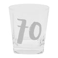 70th Luxe Whiskey Glass & Coaster In Gift Box With 70th Hooray! On Coaster By Widdop Bingham 