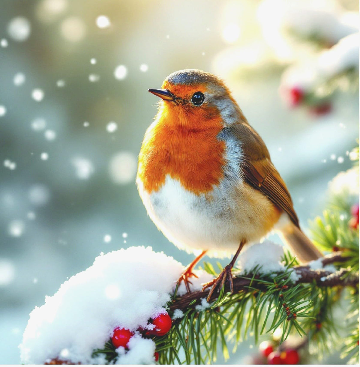 Ling Design Wildlife Charity Christmas Cards - Pack of 6 Square Xmas Cards with Envelopes - Robin, Highland Cow, Pheasant, Geese, Sheep & Dog Designs - 40p Donated to UK Charities
