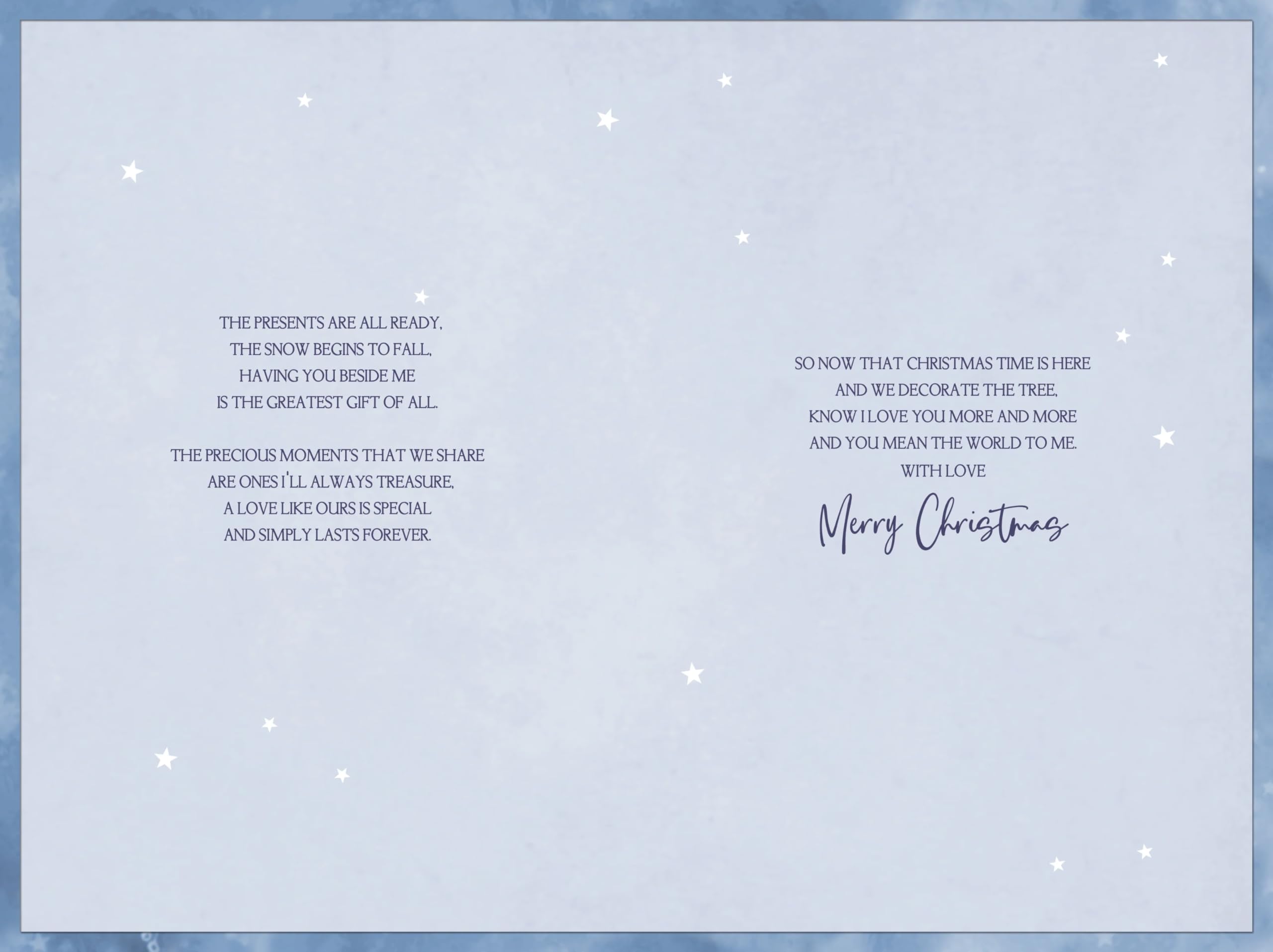 To my Darling Wife Wreath Heart Sparkle Festive Winter Wonderland Christmas Card (23x15.5cm)  Silver Foil Finish with Silver Envelope