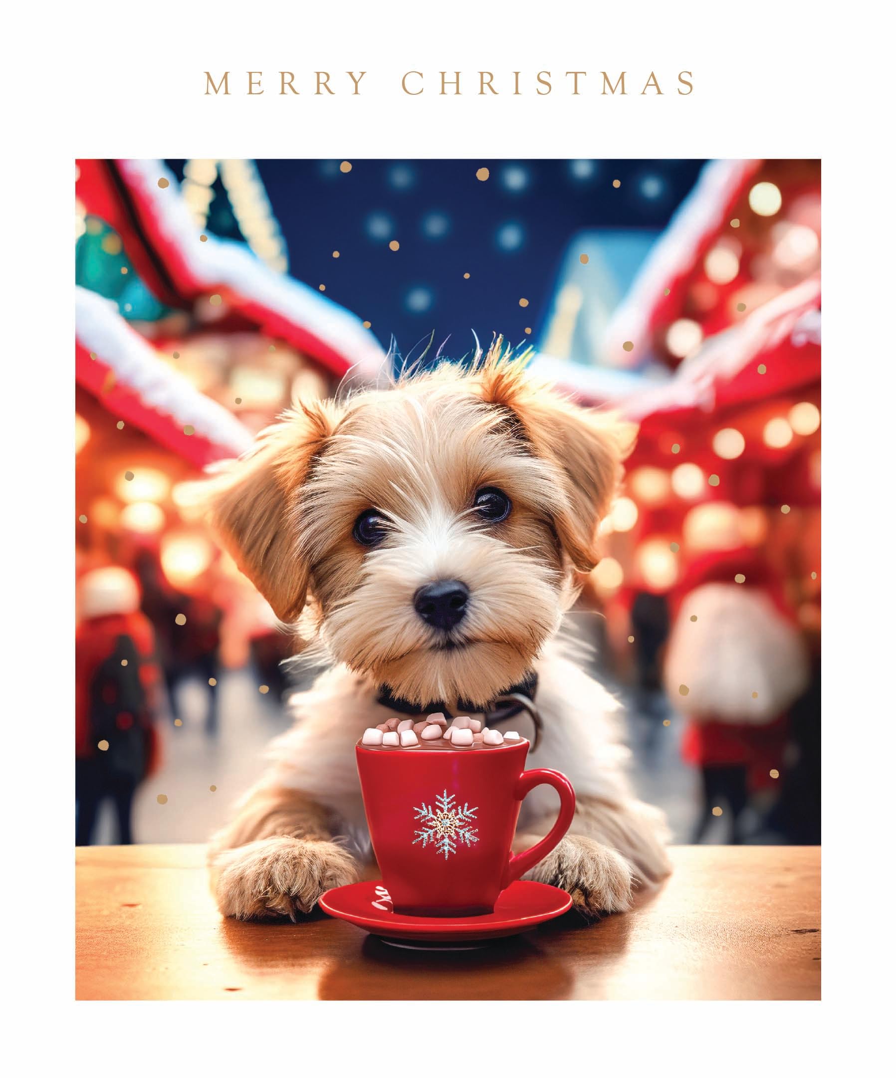 Festive Cute Animals Photographic Art Christmas & New Year Single Greeting Card - 185 x 155mm (7.2 x 6in) - Eco-Friendly & Recyclable