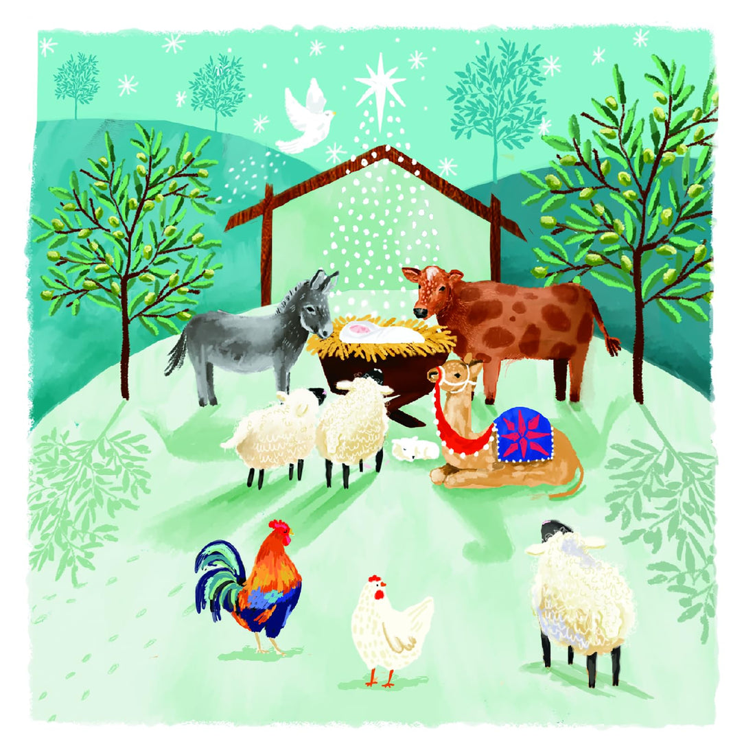 Traditional Religious Art Pack of 6 Charity Christmas Cards in 9 Designs - Premium Board - Eco-Friendly by Ling Design