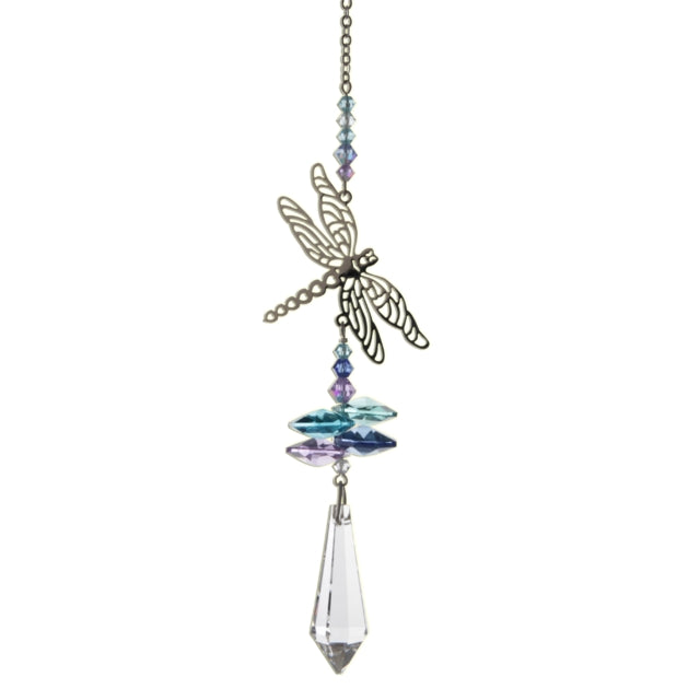 Crystal Fantasy Dragonfly Hanging Swarovski Suncatcher Pastel