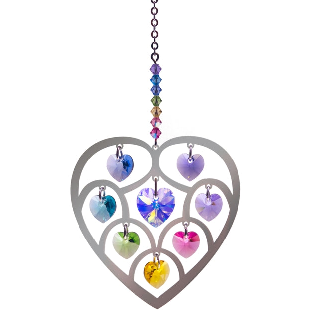 Pure Radiance Heart of Hearts - Large Confetti Chakra Suncatcher Keepsake - Embellished with Crystals from Swarovski®