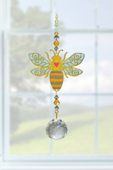 Bee Happy - Autumn Gold Wild Things Gifts Crystals & Dreams Sun-catcher Mobile