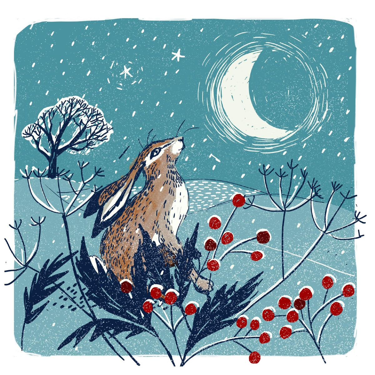 Ling Design Artisan Charity Christmas Cards ? Pack of 6 Square Xmas Cards with Envelopes ? Robins, Hares, Puffins, Hedgehog & Woodland Designs ? 40p Donated to UK Charities