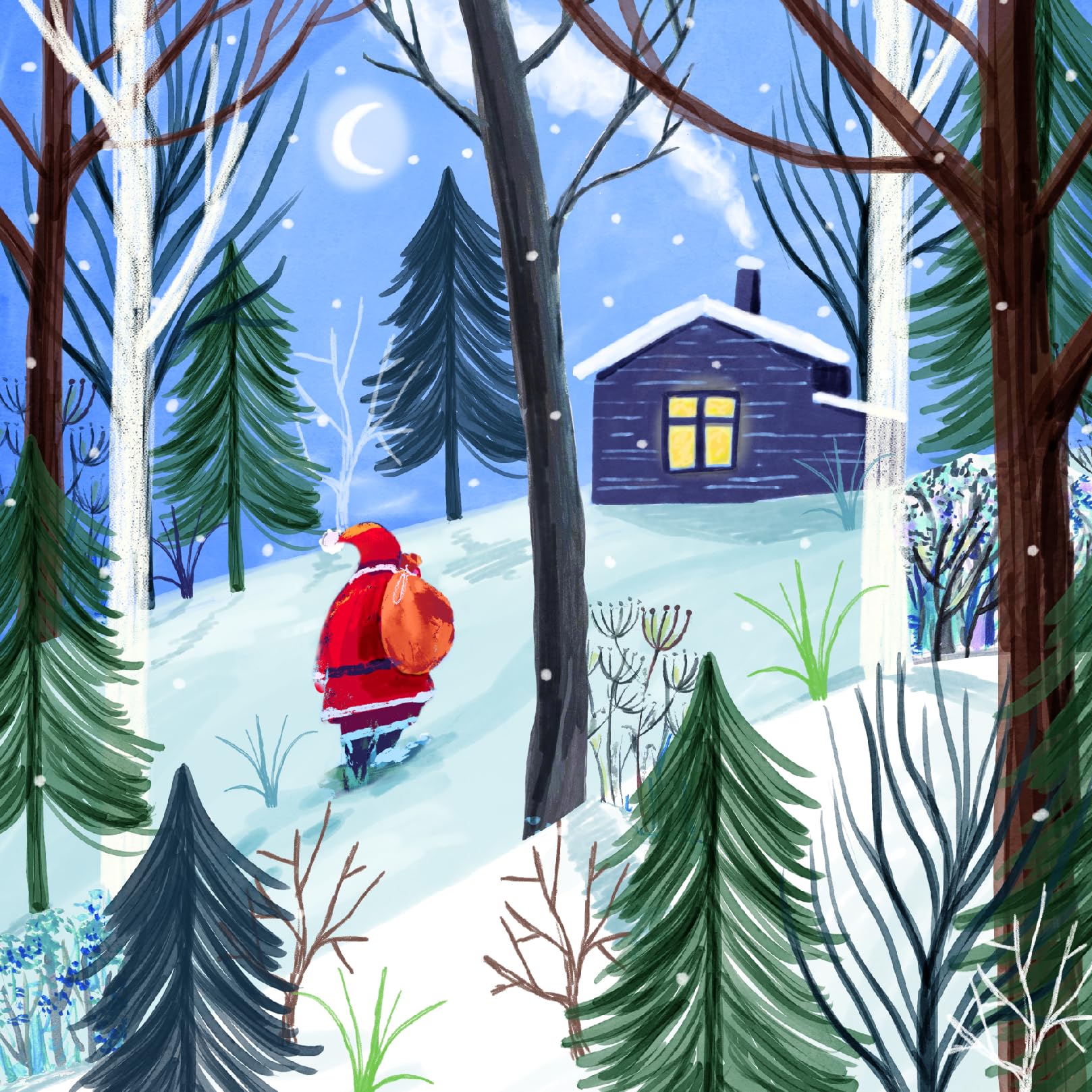 Artisan Festive Art Collection Pack of 6 Charity Christmas Cards Selection - Premium Board - Eco-Friendly