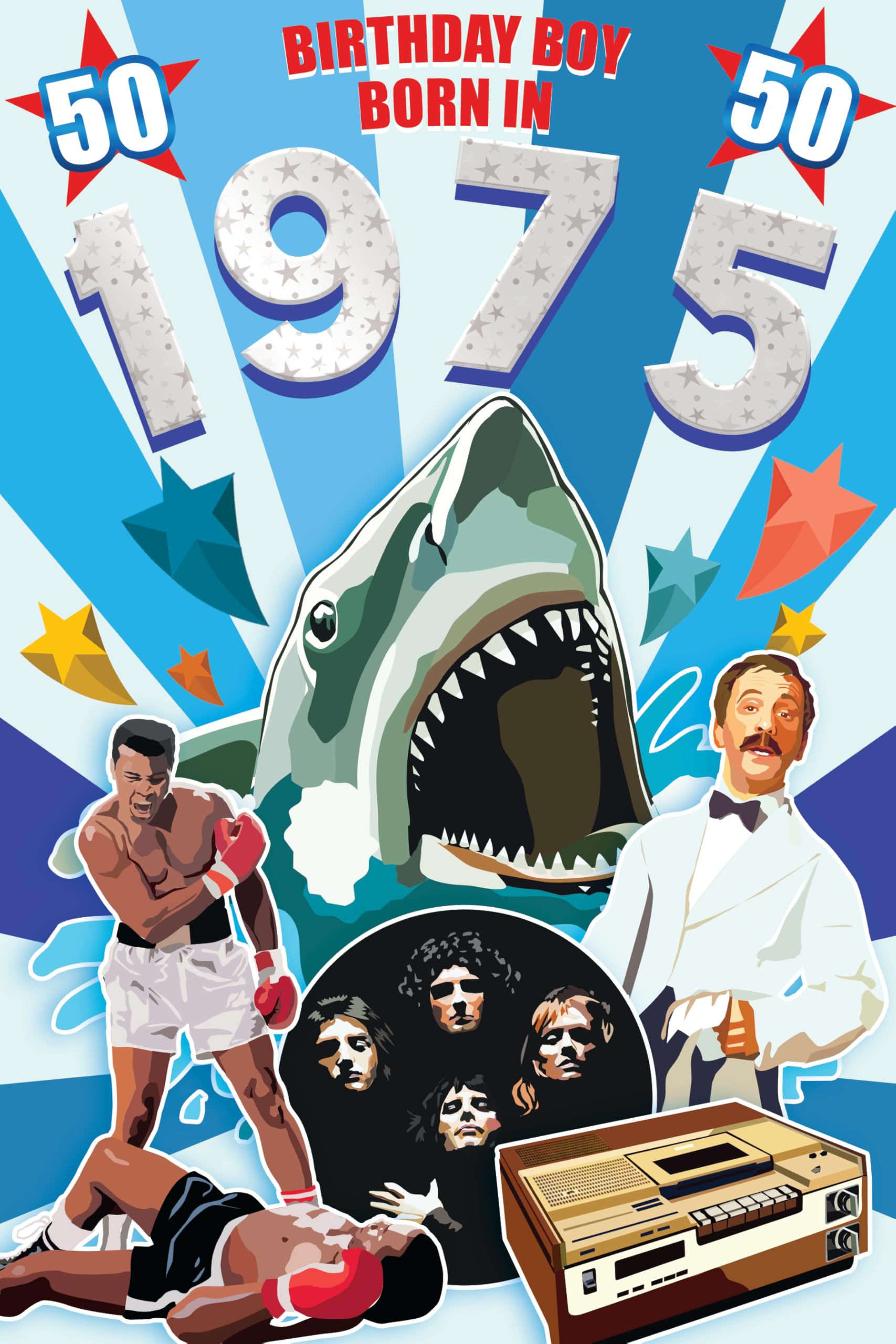 Male Milestone 50th Birthday Card For Him in 2025 with Interest Facts from 1975