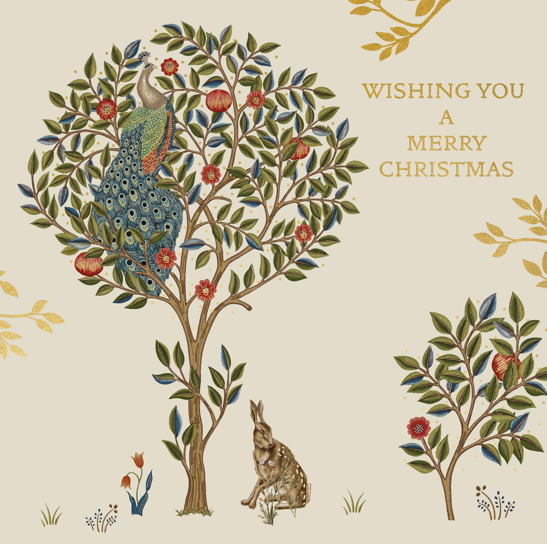 Wild Forest William Morris - Festive Arts & Crafts 8 Christmas Cards in 2 Designs