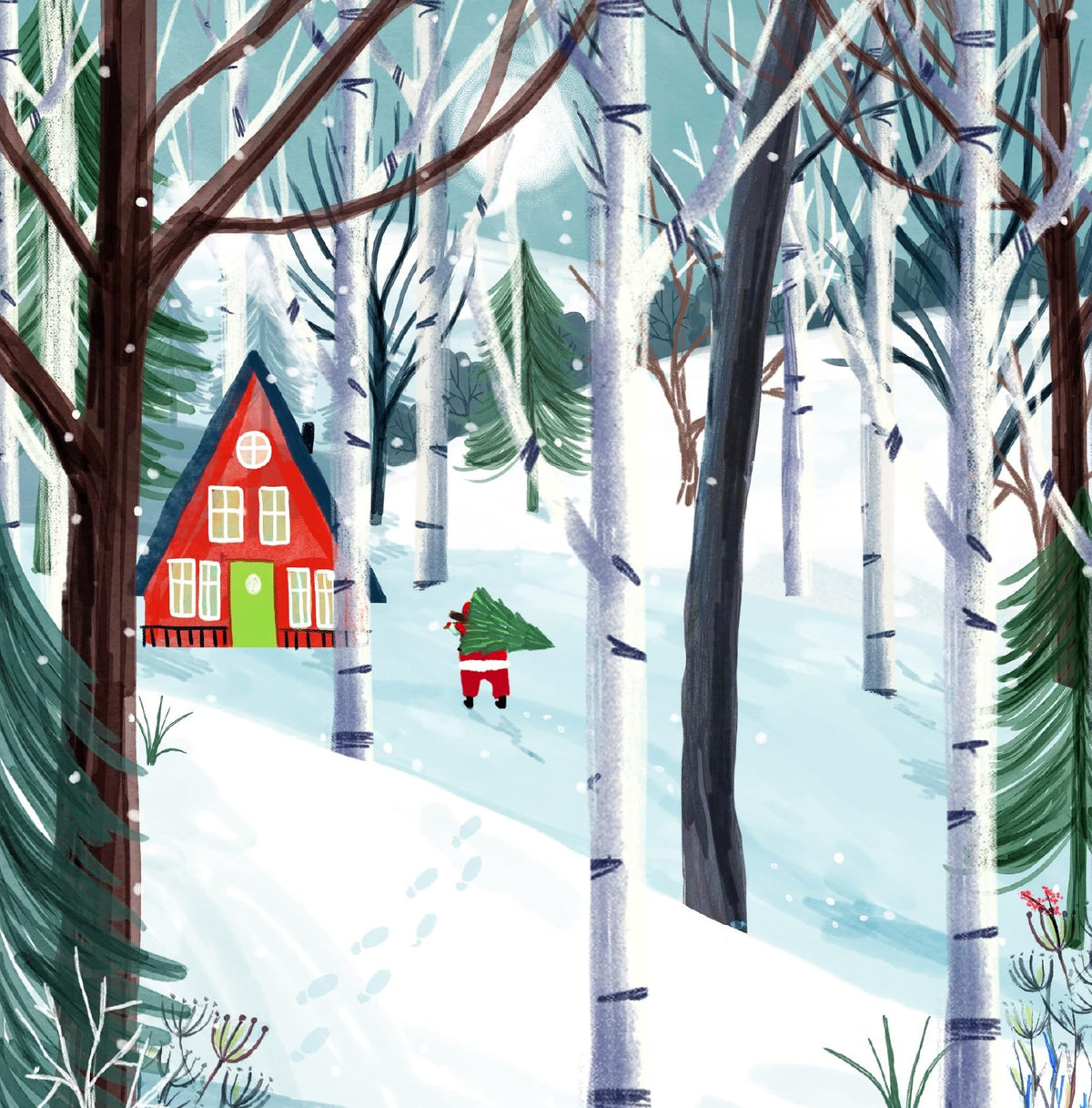 Ling Design Artisan Charity Christmas Cards ? Pack of 6 Square Xmas Cards with Envelopes ? Robins, Hares, Puffins, Hedgehog & Woodland Designs ? 40p Donated to UK Charities
