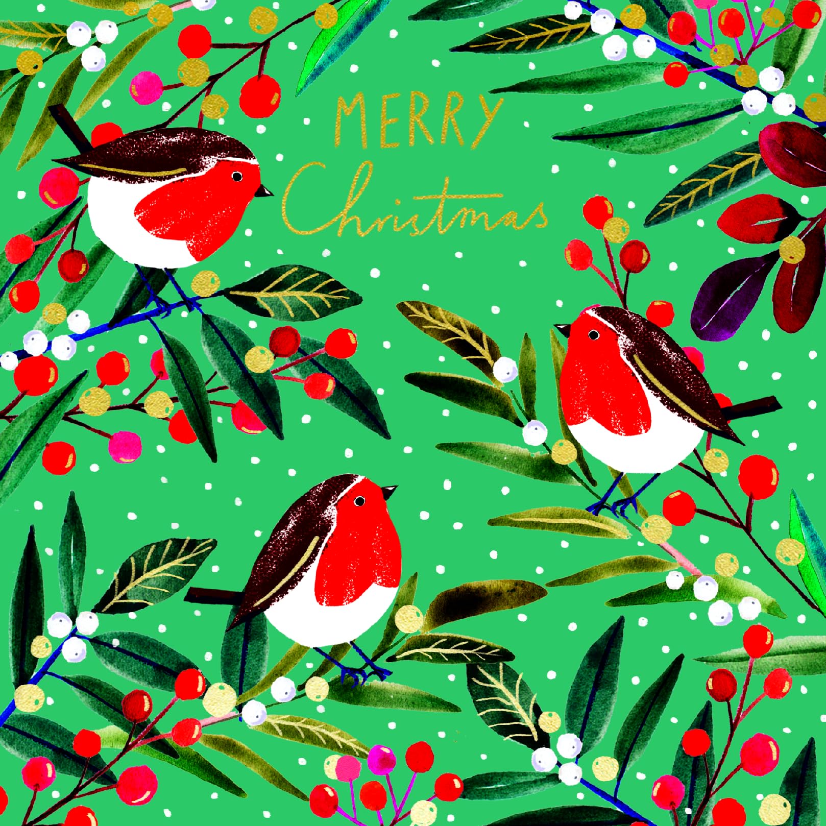 Contemporary Modern Festive Art Pack of 6 Charity Christmas Cards Selection - Premium Board - Eco-Friendly