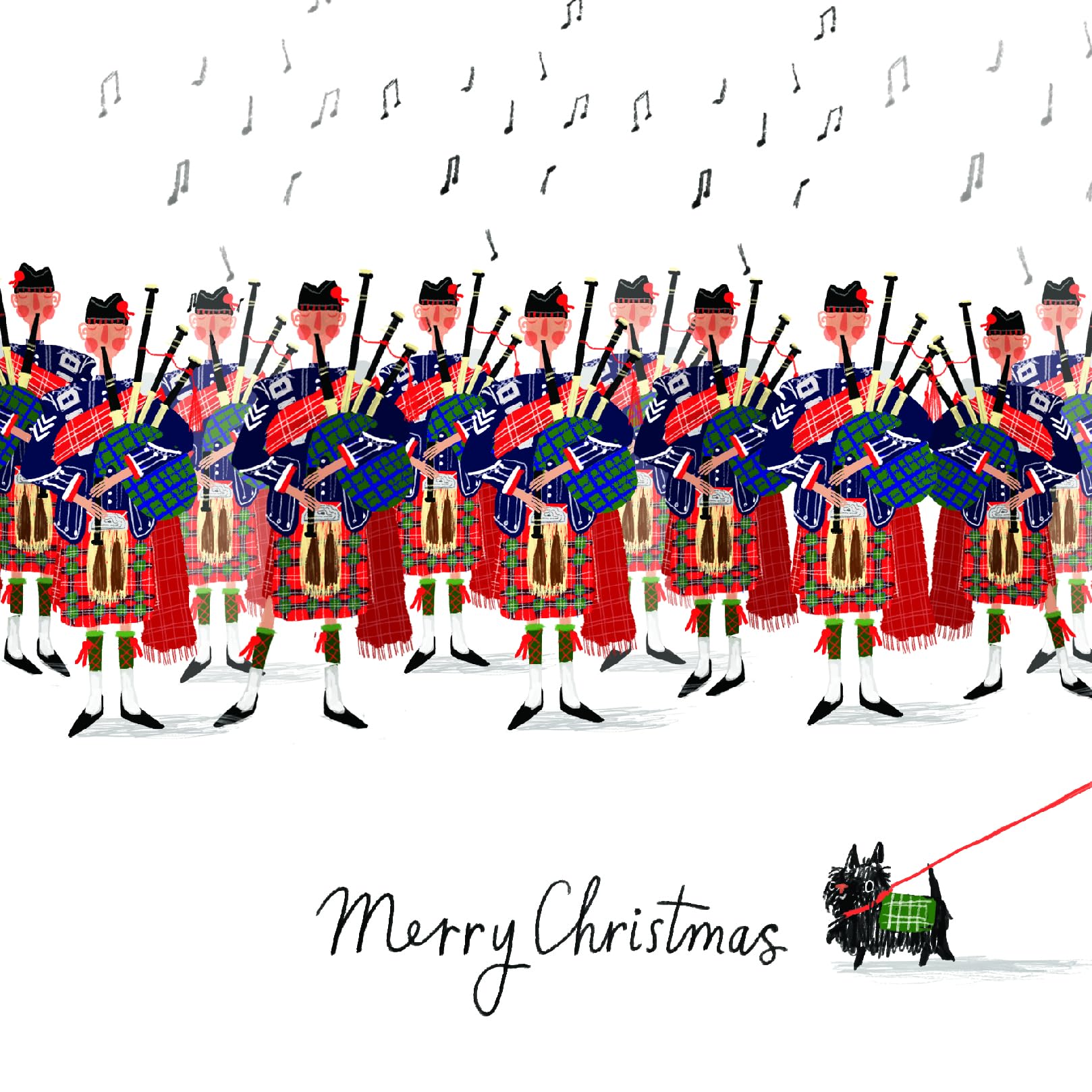 Contemporary Modern Festive Art Pack of 6 Charity Christmas Cards Selection - Premium Board - Eco-Friendly