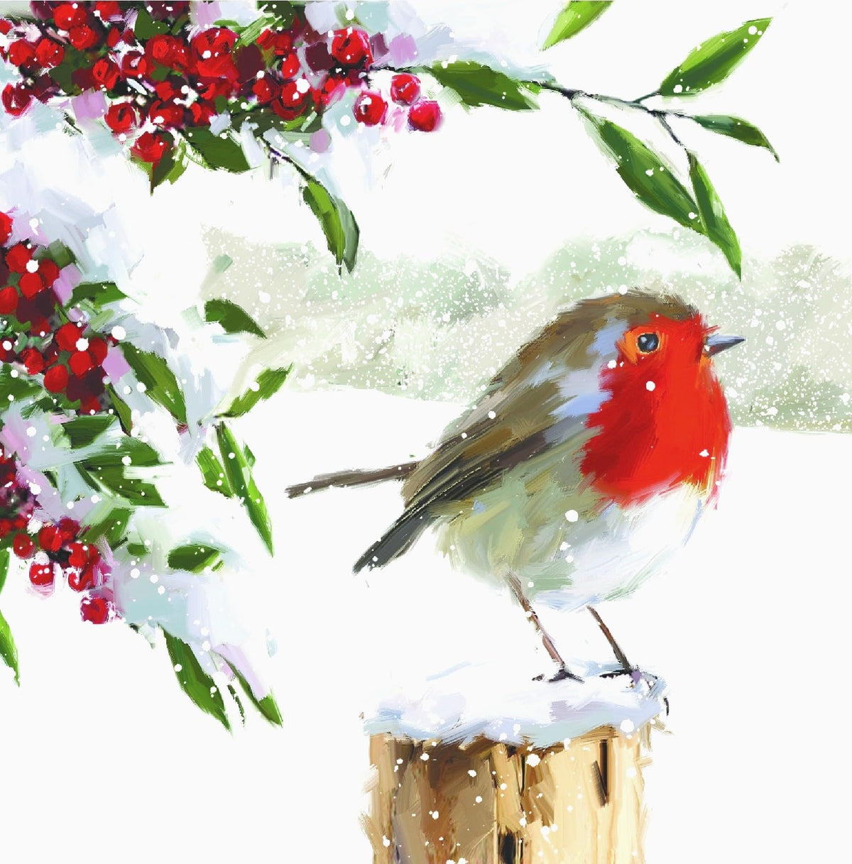 Ling Design Vintage Charity Christmas Cards - Pack of 6 Square Xmas Cards with Envelopes - Robin, St Paul's, Santa's Sleigh, Snowman & Skating Designs - 40p Donated to UK Charities