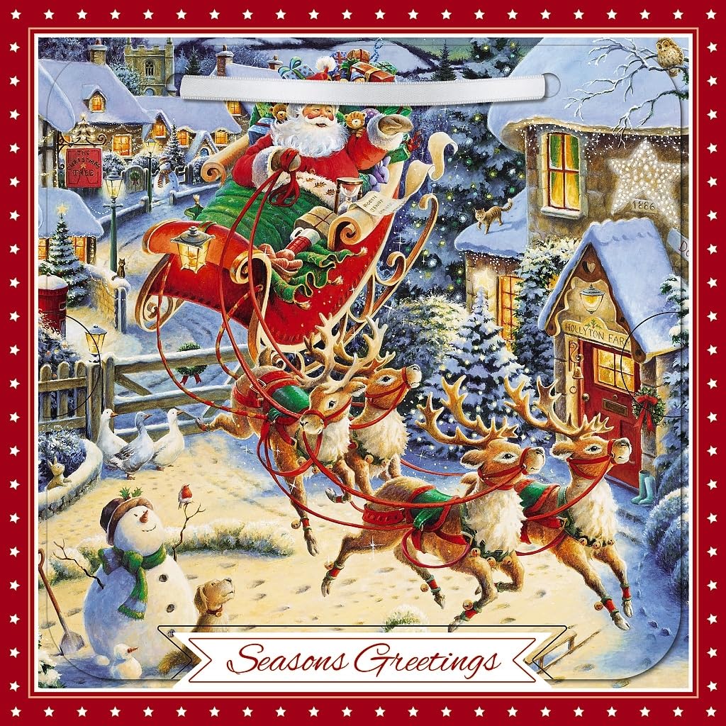 3D Lenticular Holographic Effect Classic Art Christmas Card +Detachabl – Affinity Gifts