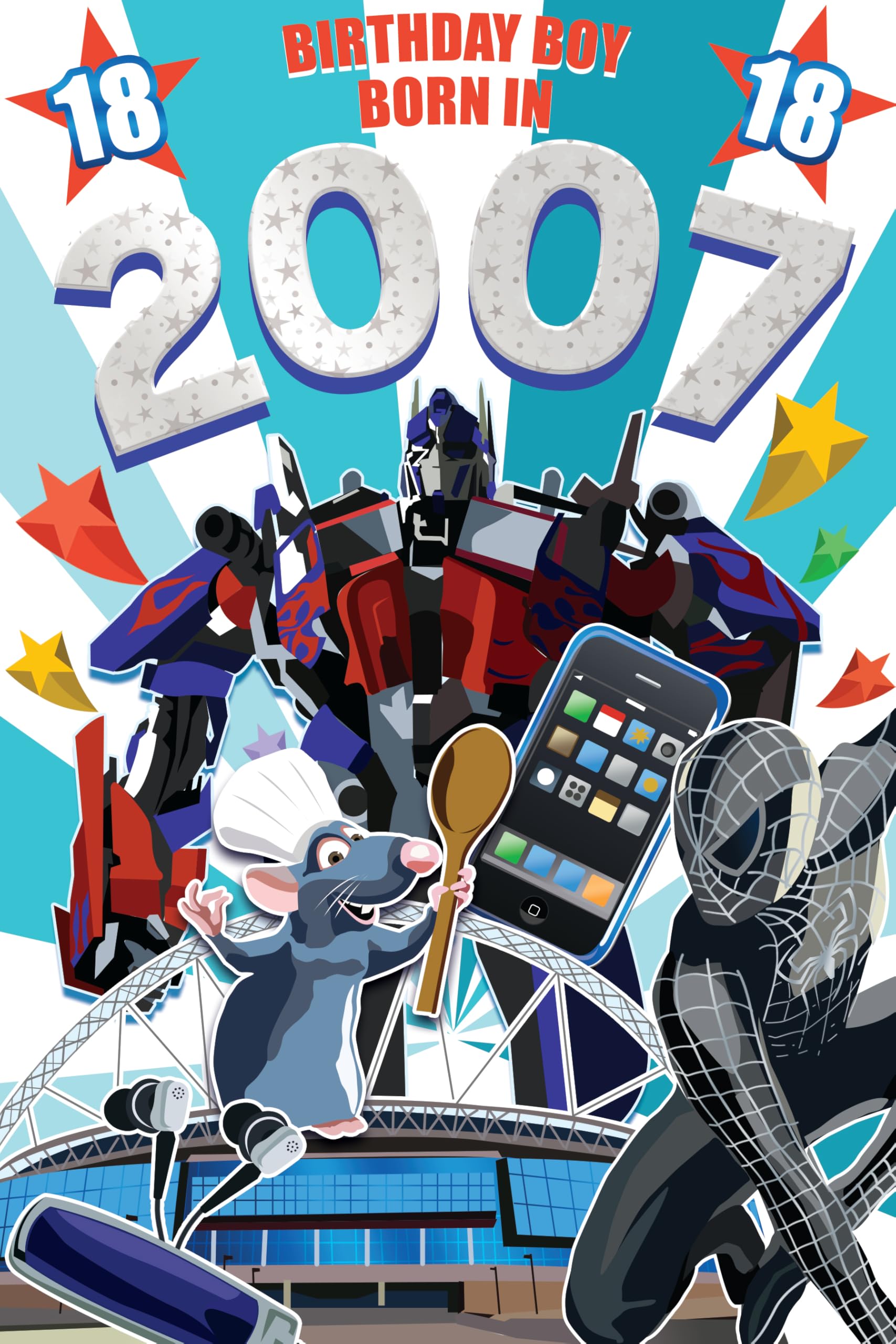 Born in 2007 Male Milestone 18th Birthday Card For Him in 2025 -Fun Facts Inside