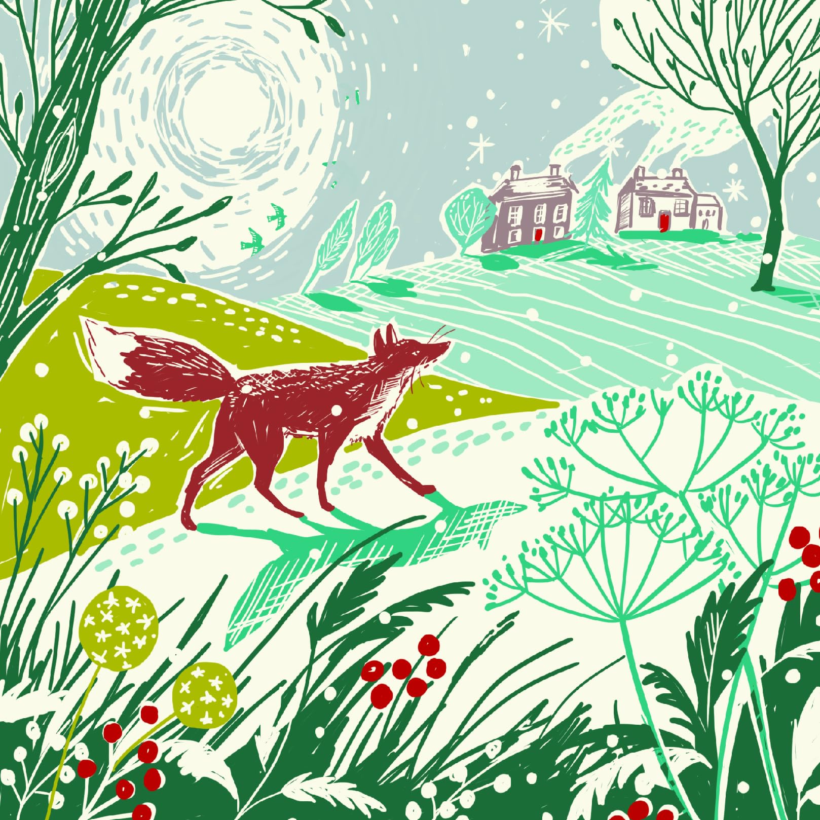 Artisan Festive Art Collection Pack of 6 Charity Christmas Cards Selection - Premium Board - Eco-Friendly