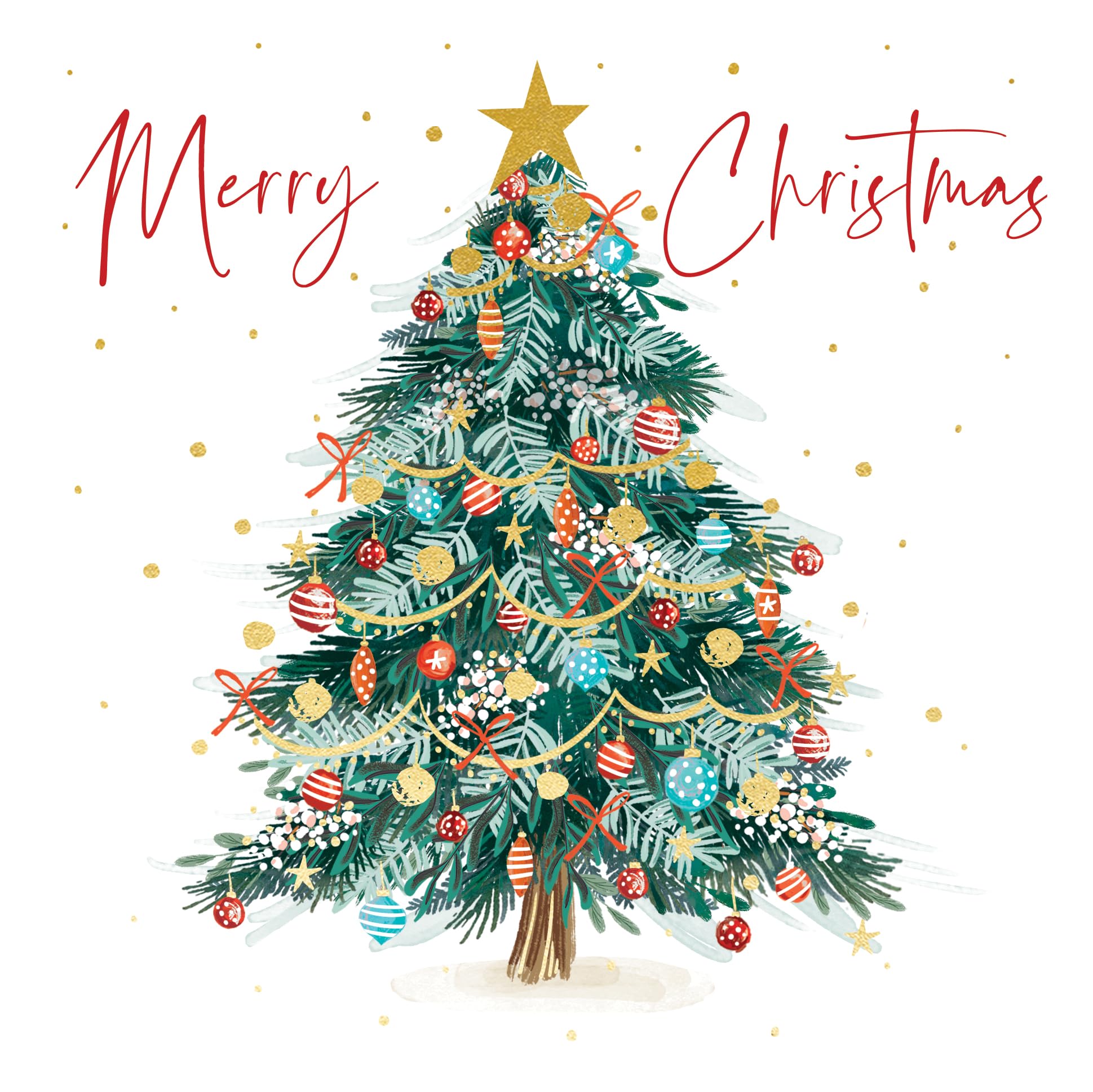 Contemporary Modern Festive Art Pack of 6 Charity Christmas Cards Selection - Premium Board - Eco-Friendly