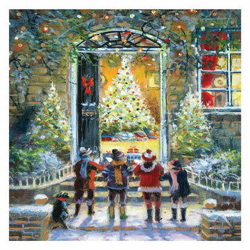 Carol Singers at the Door - 5 Traditional Charity Christmas & New Year Card Pack