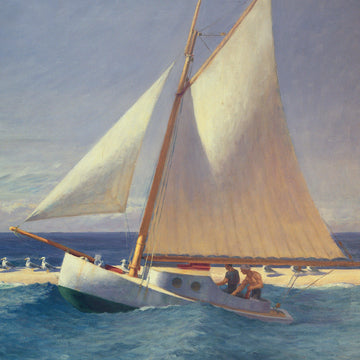 Sailing Boat by Island by Artist Hopper Edward Blank Any Occasion Greeting Card