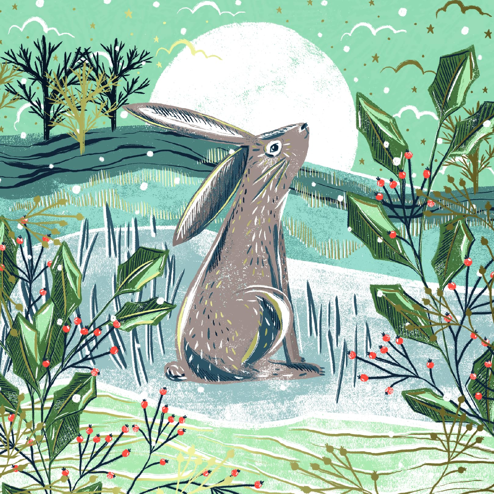 Artisan Festive Art Collection Pack of 6 Charity Christmas Cards Selection - Premium Board - Eco-Friendly