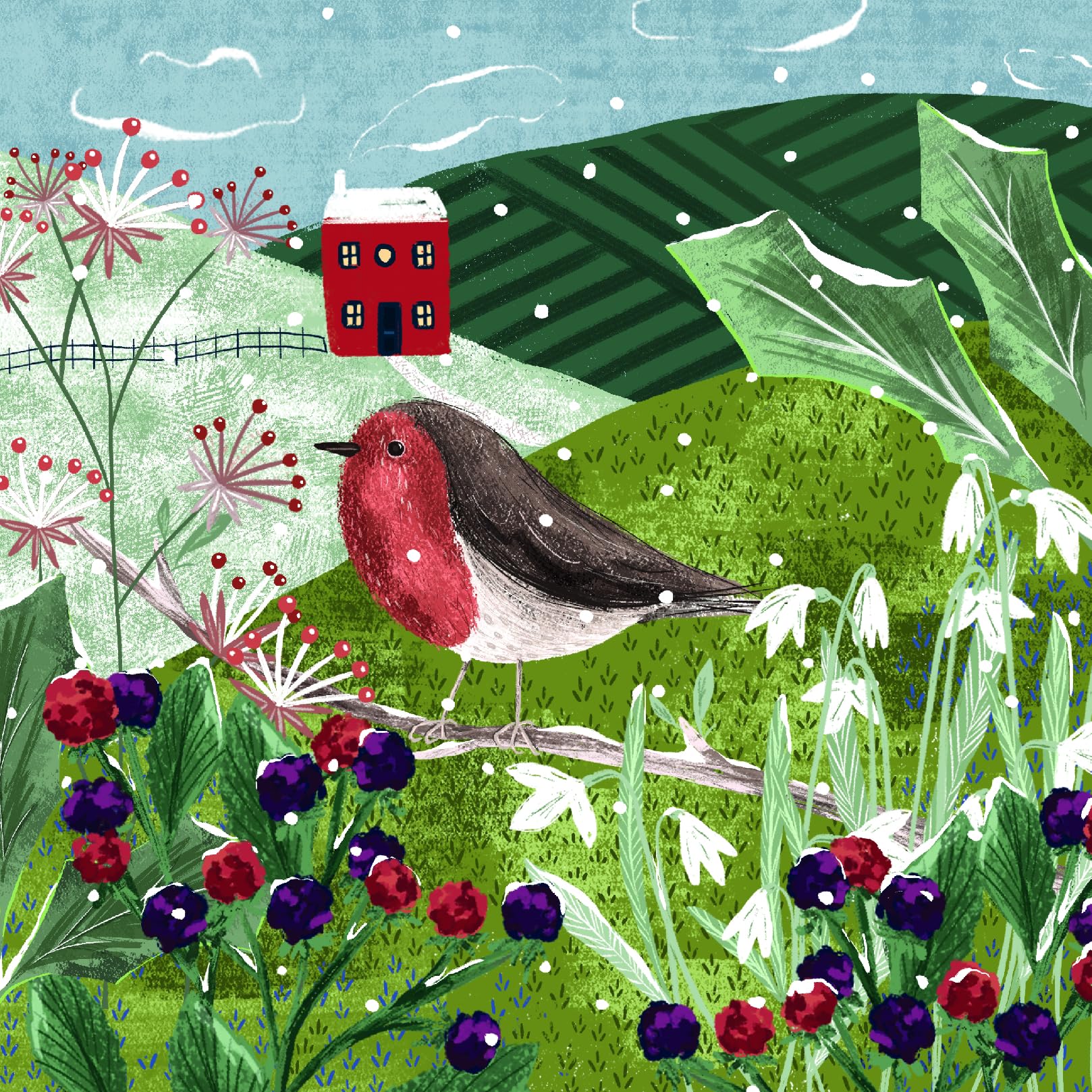 Artisan Festive Art Collection Pack of 6 Charity Christmas Cards Selection - Premium Board - Eco-Friendly