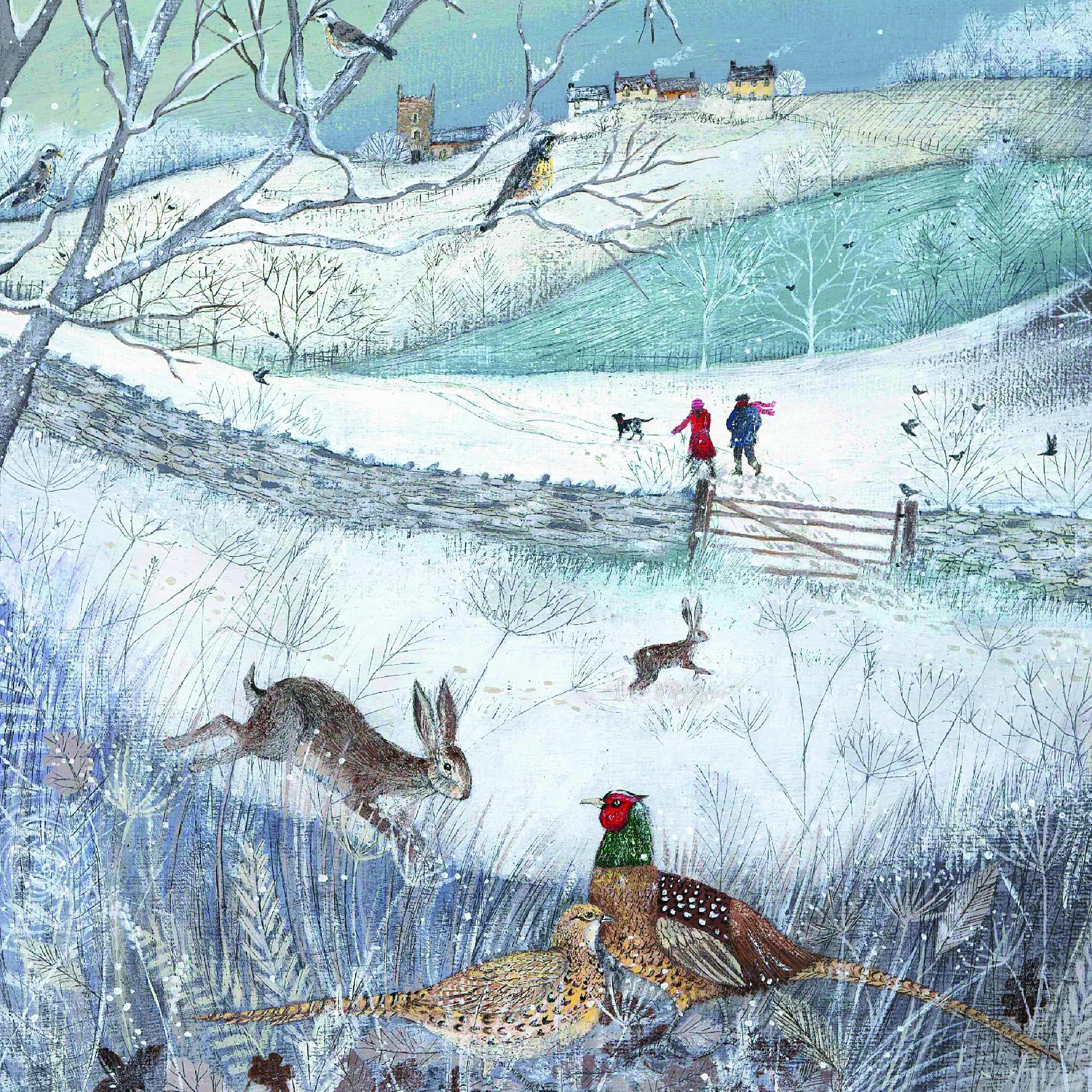 Artisan Festive Art Collection Pack of 6 Charity Christmas Cards Selection - Premium Board - Eco-Friendly