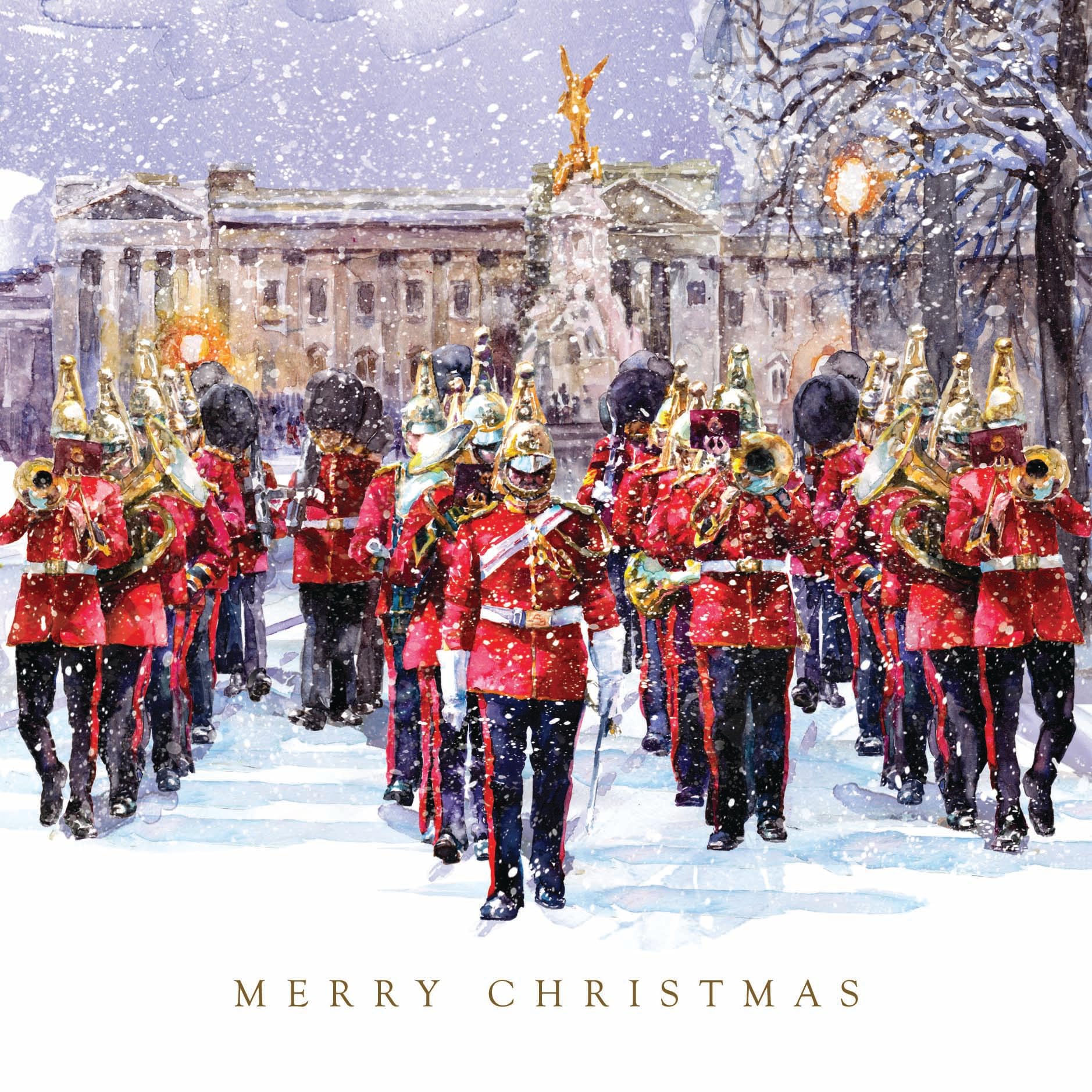 Buckingham Palace Royal Guards Pack of 10 Large Festive Charity Christmas Cards