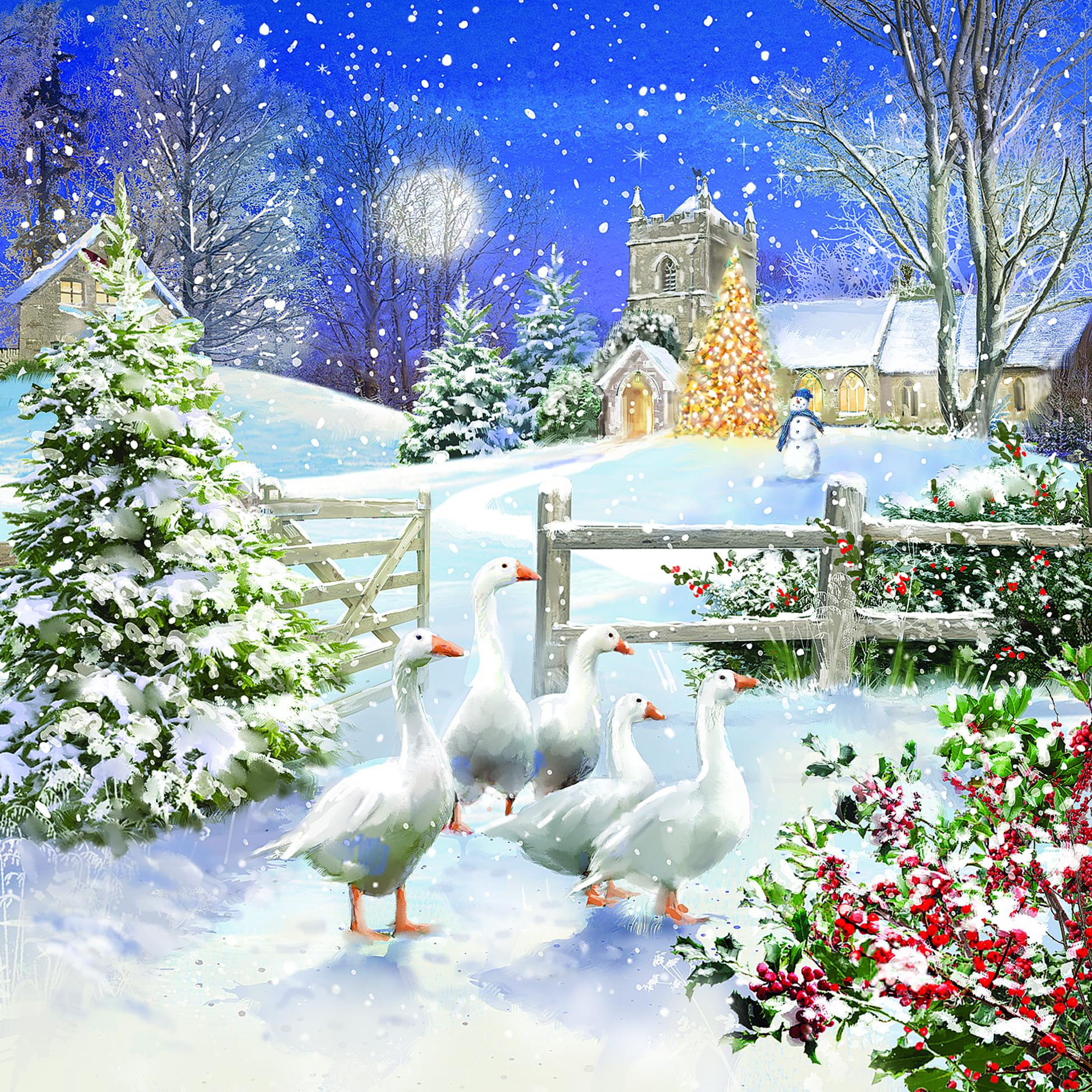 Traditional Vintage Ling Design Art Collection Pack of 6 Charity Christmas Cards - Premium Board - Eco-Friendly By Ling Design