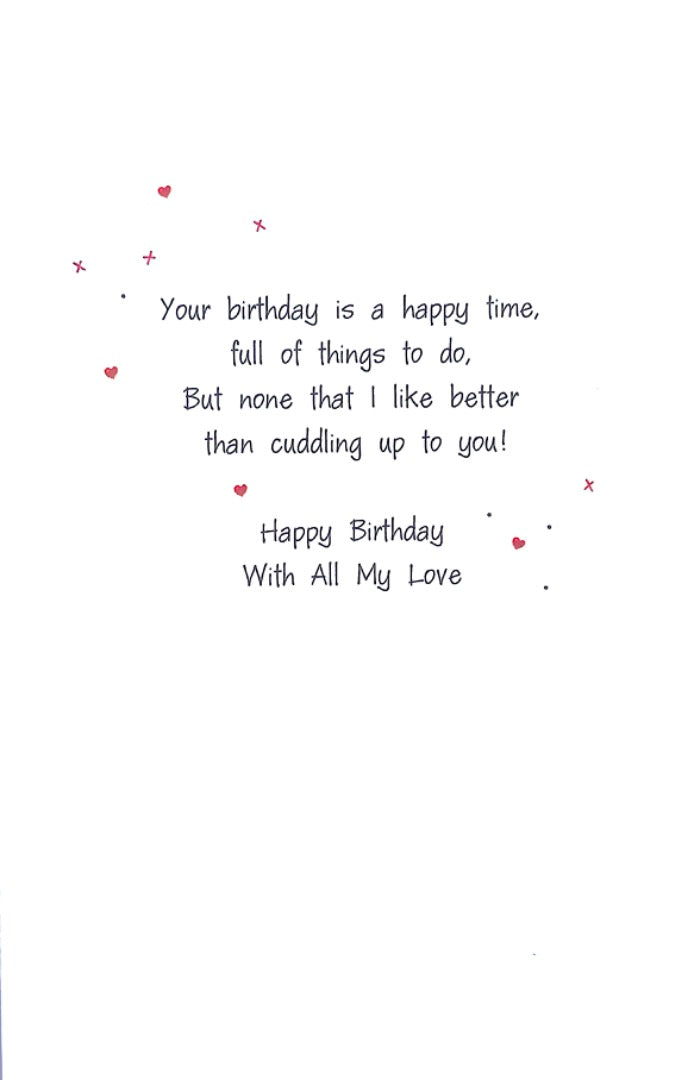 For My Wonderful Husband Happy Birthday Card - Love is in The Air Cute Elephants Elliot