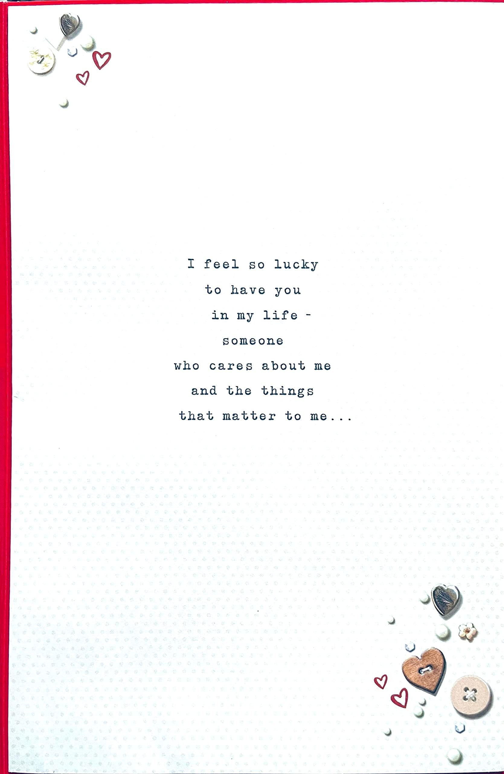 Valentine's Day Large Card With All My Love - Heartfelt Verse - Holding Hands