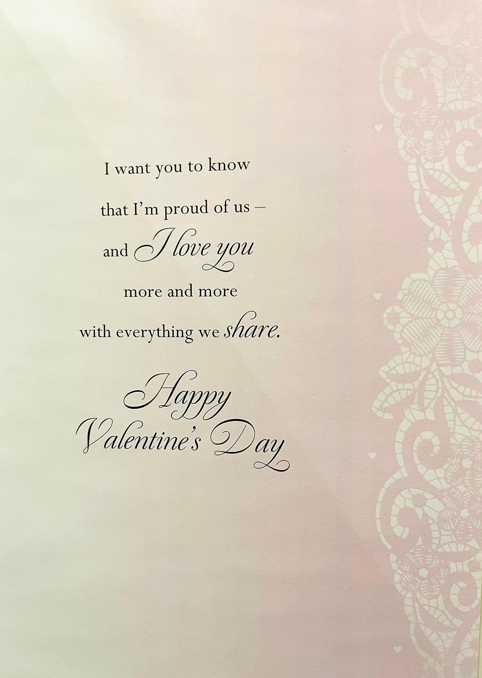 You're the One I Love on Valentines Day and Always Rose Captured in Time UK Greetings Card