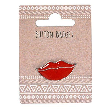 Metal Enamel Pin Button Badge Gift - Red Lips / Smile