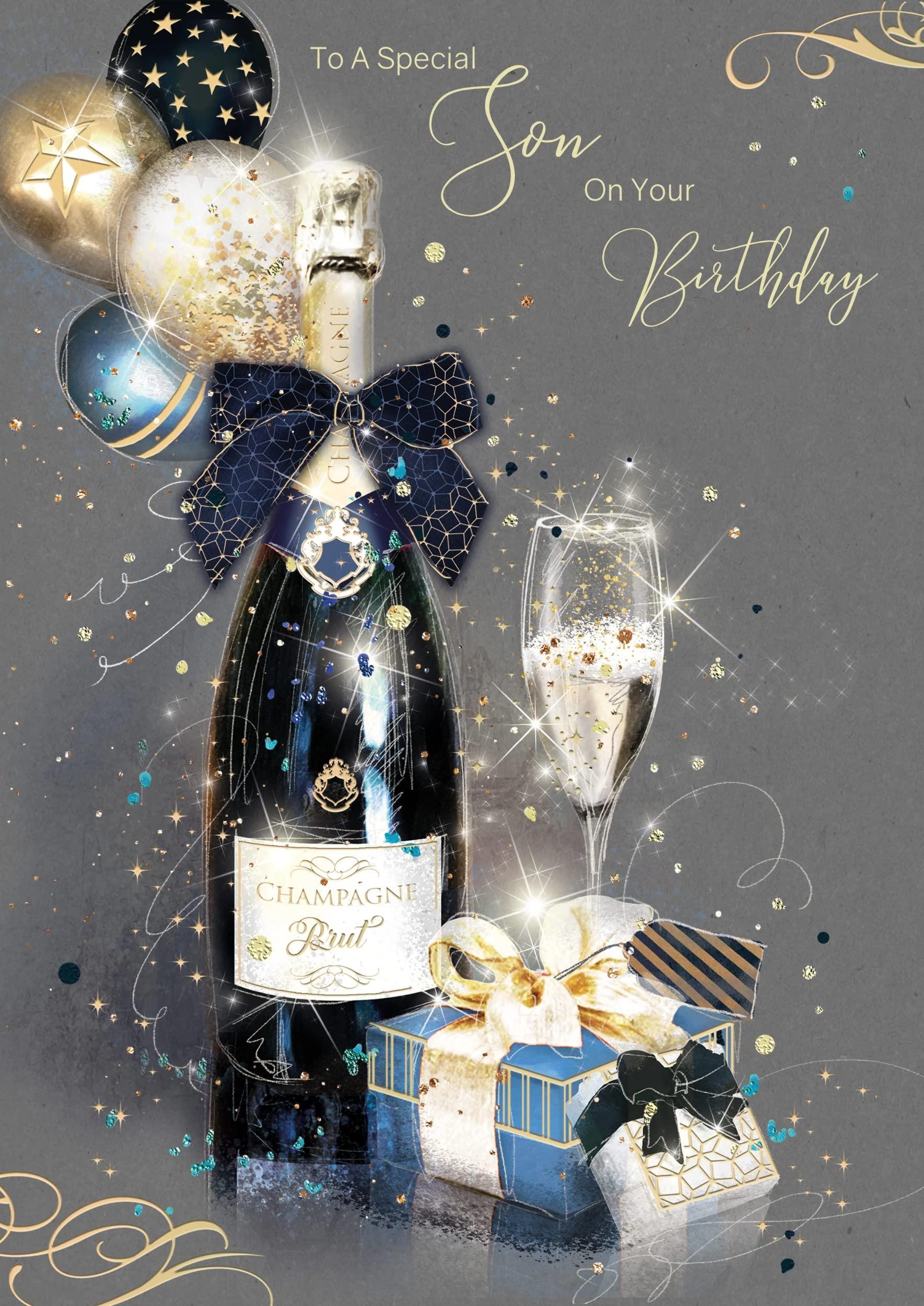 To a Special Son on your Birthday Elegant Card with Gold Envelope & Foil Detail