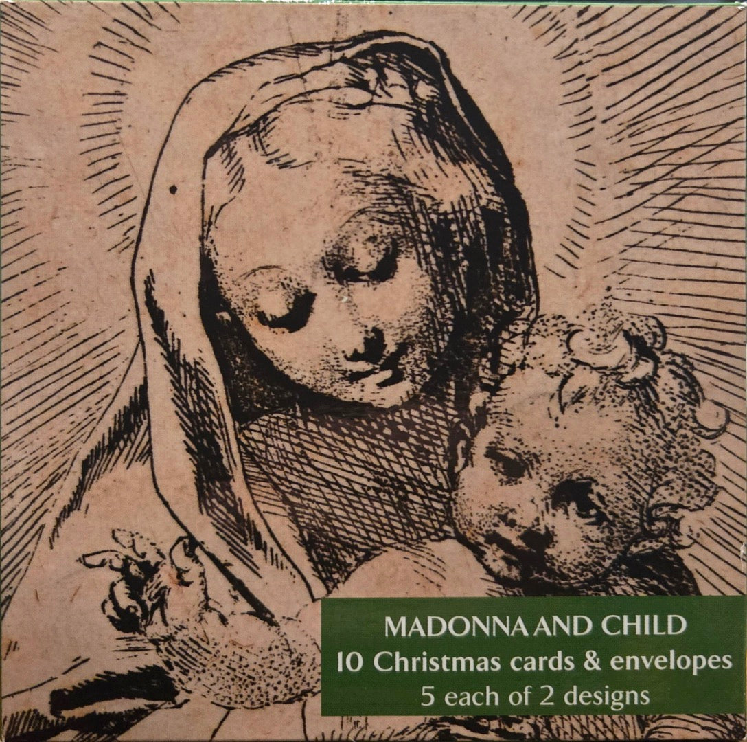 Virgin & Child Fitzwilliam Museum Christmas 10 Blank Notecard Pack in 2 Designs