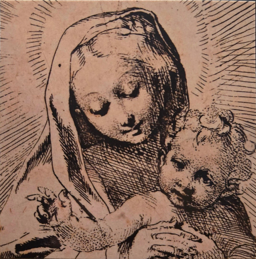 Virgin & Child Fitzwilliam Museum Christmas 10 Blank Notecard Pack in 2 Designs