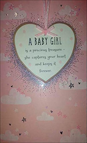 A Baby Girl Detachable Keepsake Greeting Card 