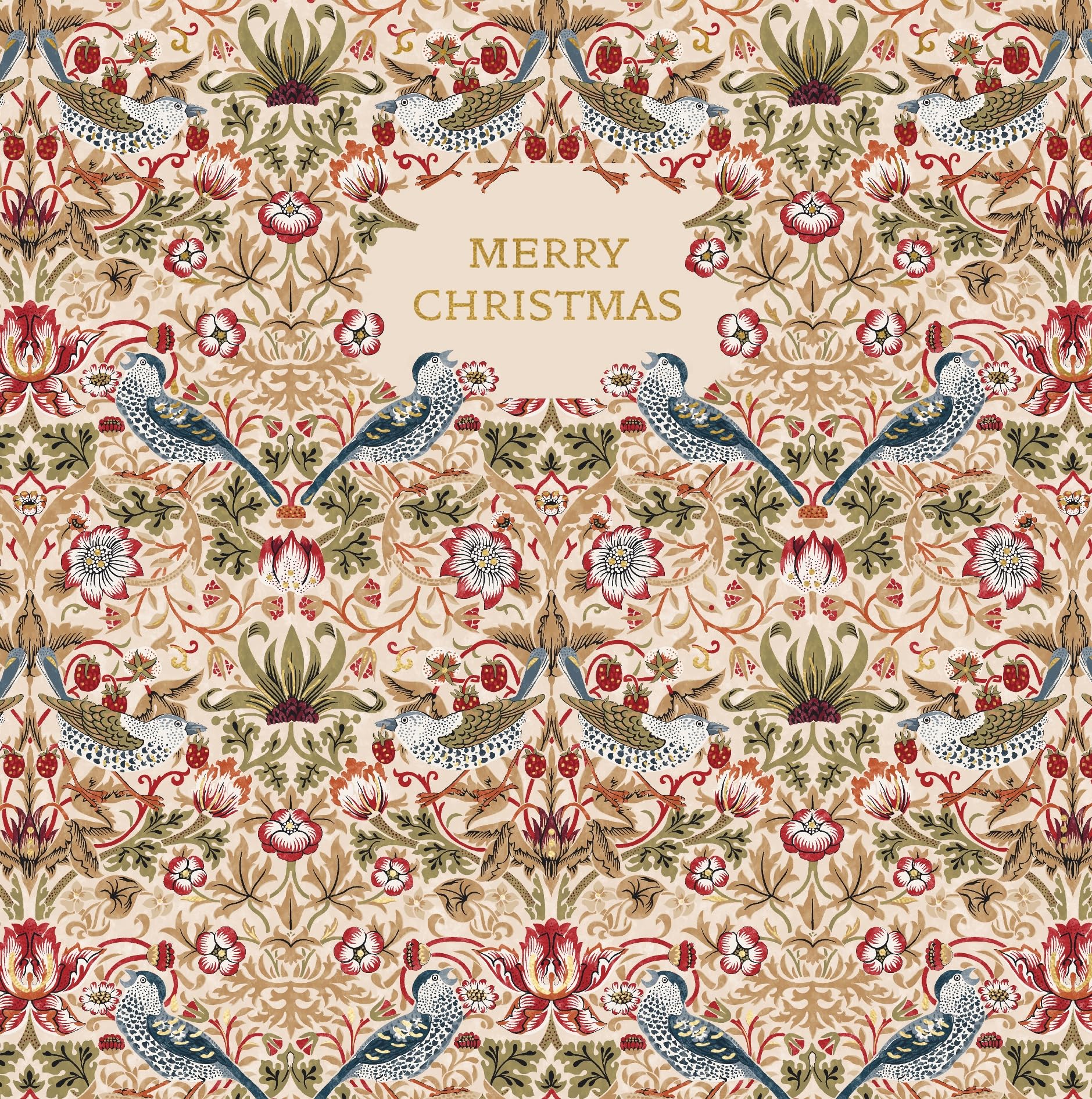 Strawberry Thief William Morris Arts Crafts 8 Christmas Card Wallet in 2 Designs