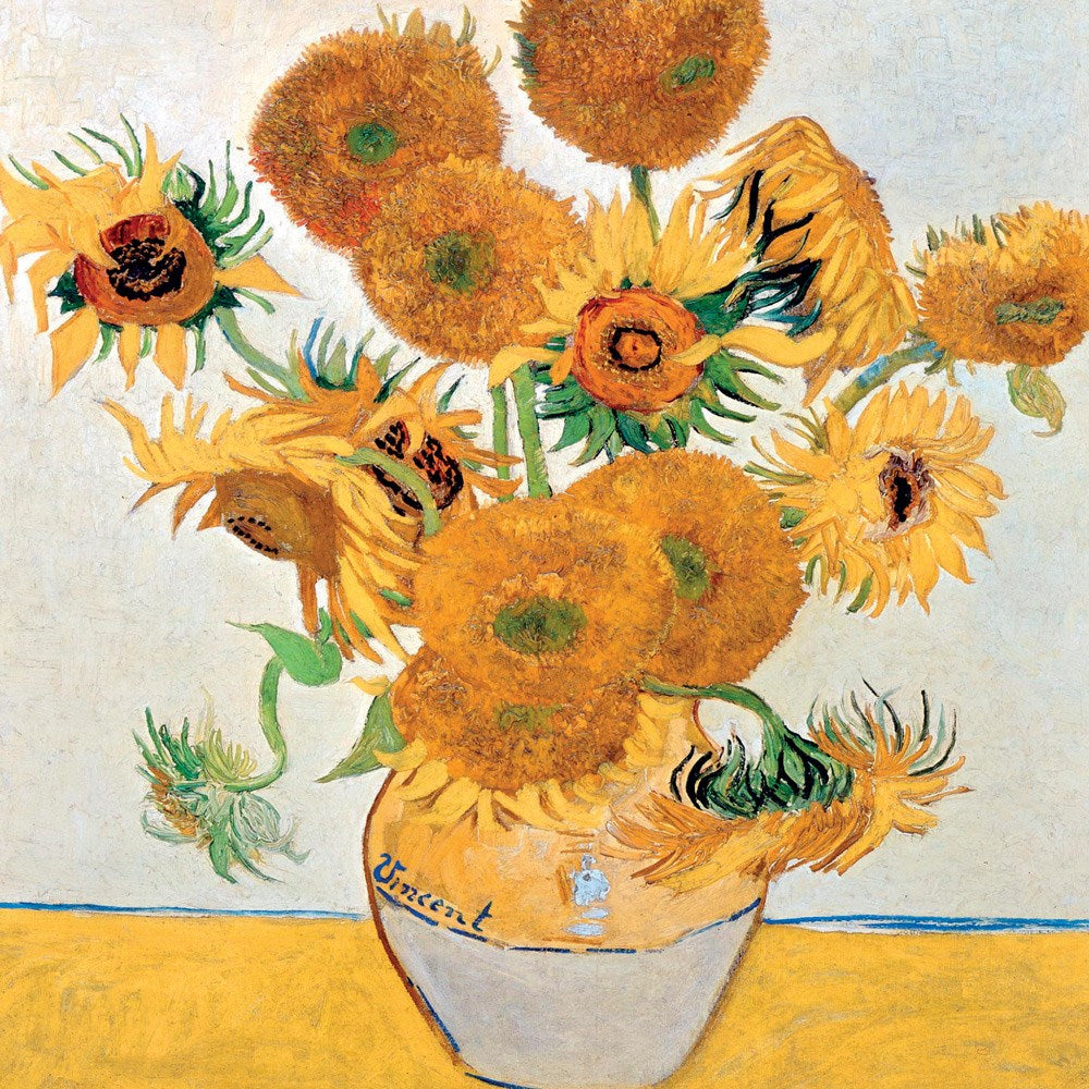Sunflowers by Van Gogh Blank Fine Art Print Greeting Card for Any Occasion