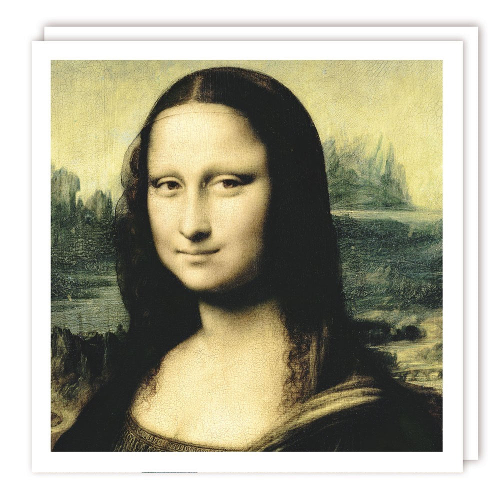 Mona Lisa Leonardo da Vinci Fine Art Print Blank Greeting Card by Tracks Publishing