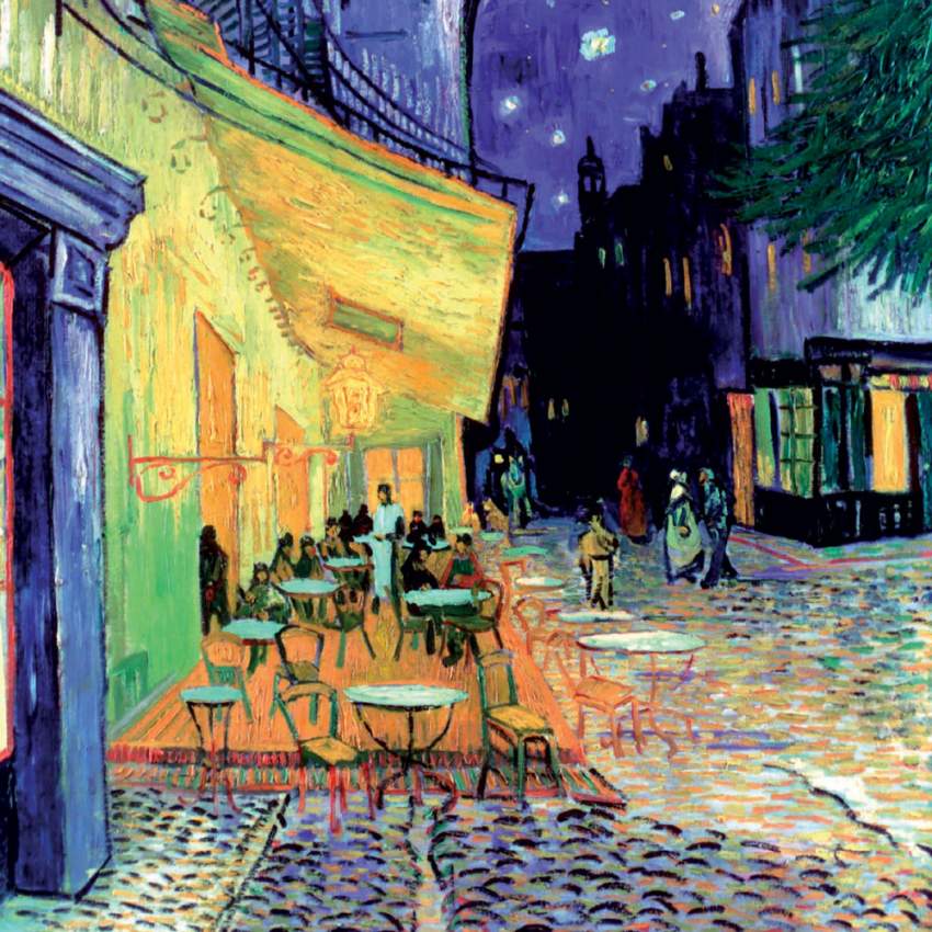 Cade Terrace At Night By Van Gogh - Blank Greeting Card for Him/Her Tracks Publishing