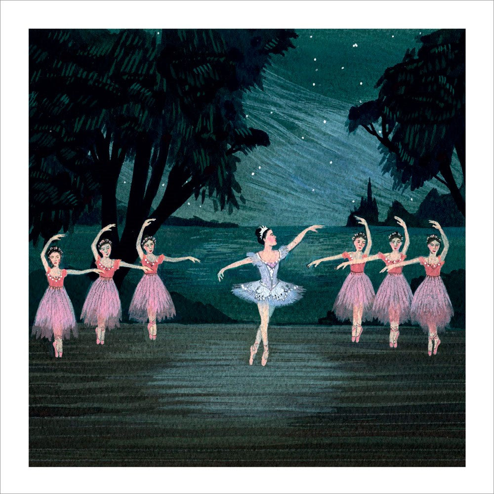 Ballerinas by Becca Stadtlander Blank Fine Art Print Greeting Card for Any Occasion