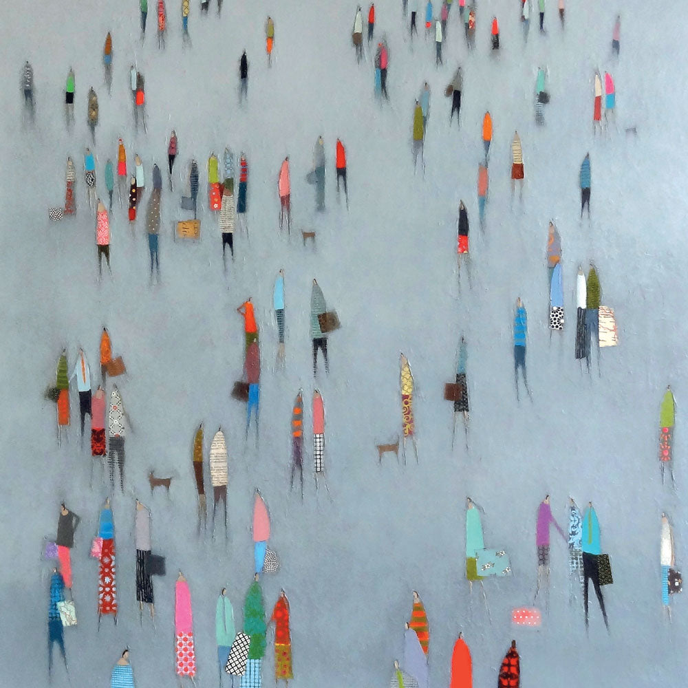 Social Urban Life - Pinstripe by Emma BrownJohn - Blank Greeting Card Tracks Publishing