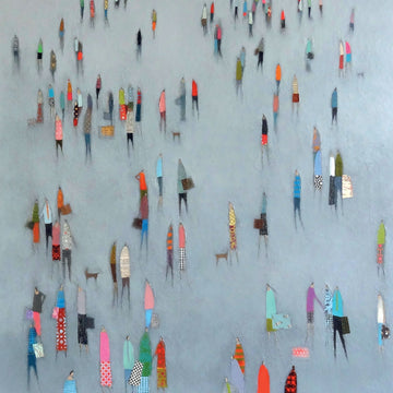 Social Urban Life - Pinstripe by Emma BrownJohn - Blank Greeting Card Tracks Publishing