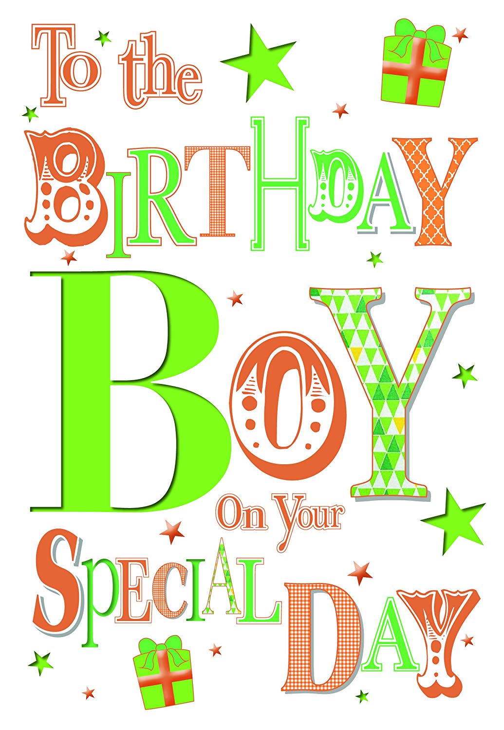 To The Birthday Boy On Your Special Day Glittered Foiled Happy Birthday Card 