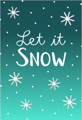 Let It Snow Hallmark Xmas Christmas 8 Greeting Cards Charity Pack