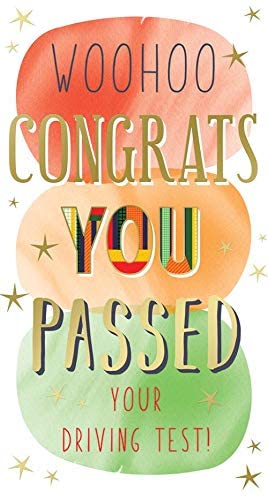 Woohoo Congrats You Passed Your Driving Test! Congratulations Greeting Card