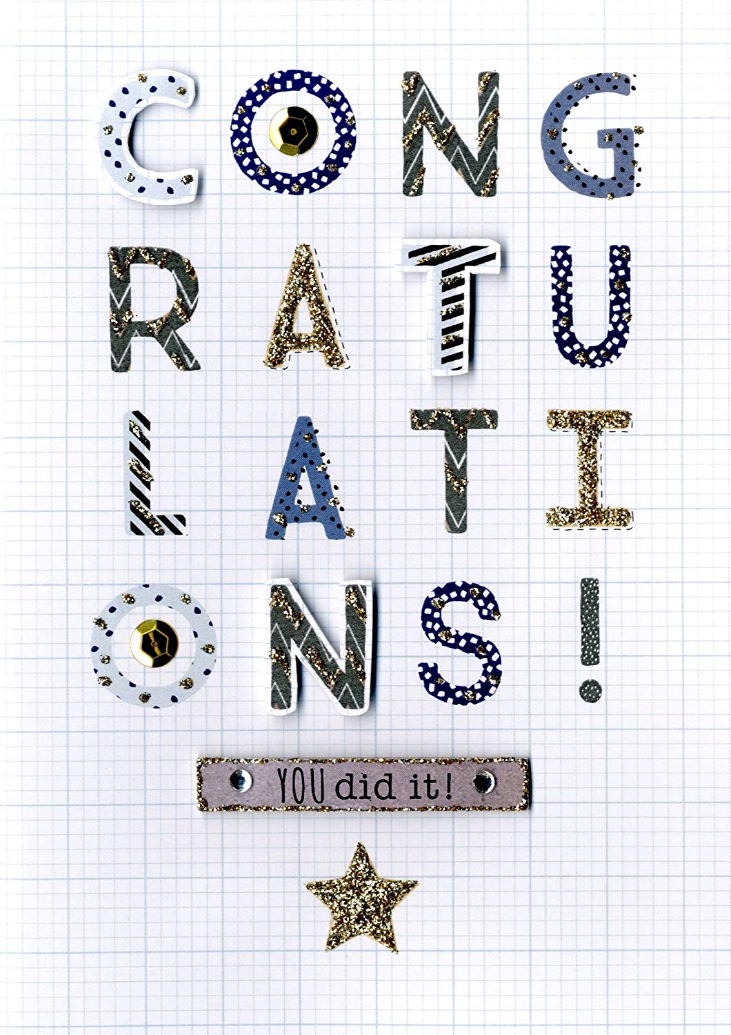 Congratulations You Did It Second Nature Hand Finished Card