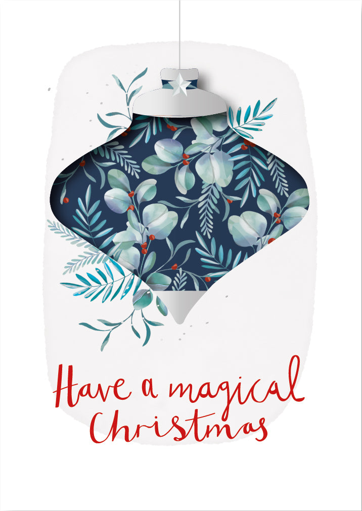 Magical Bauble Luxury Handmade 3D It's Christmas Time Greeting Card By Talking Pictures