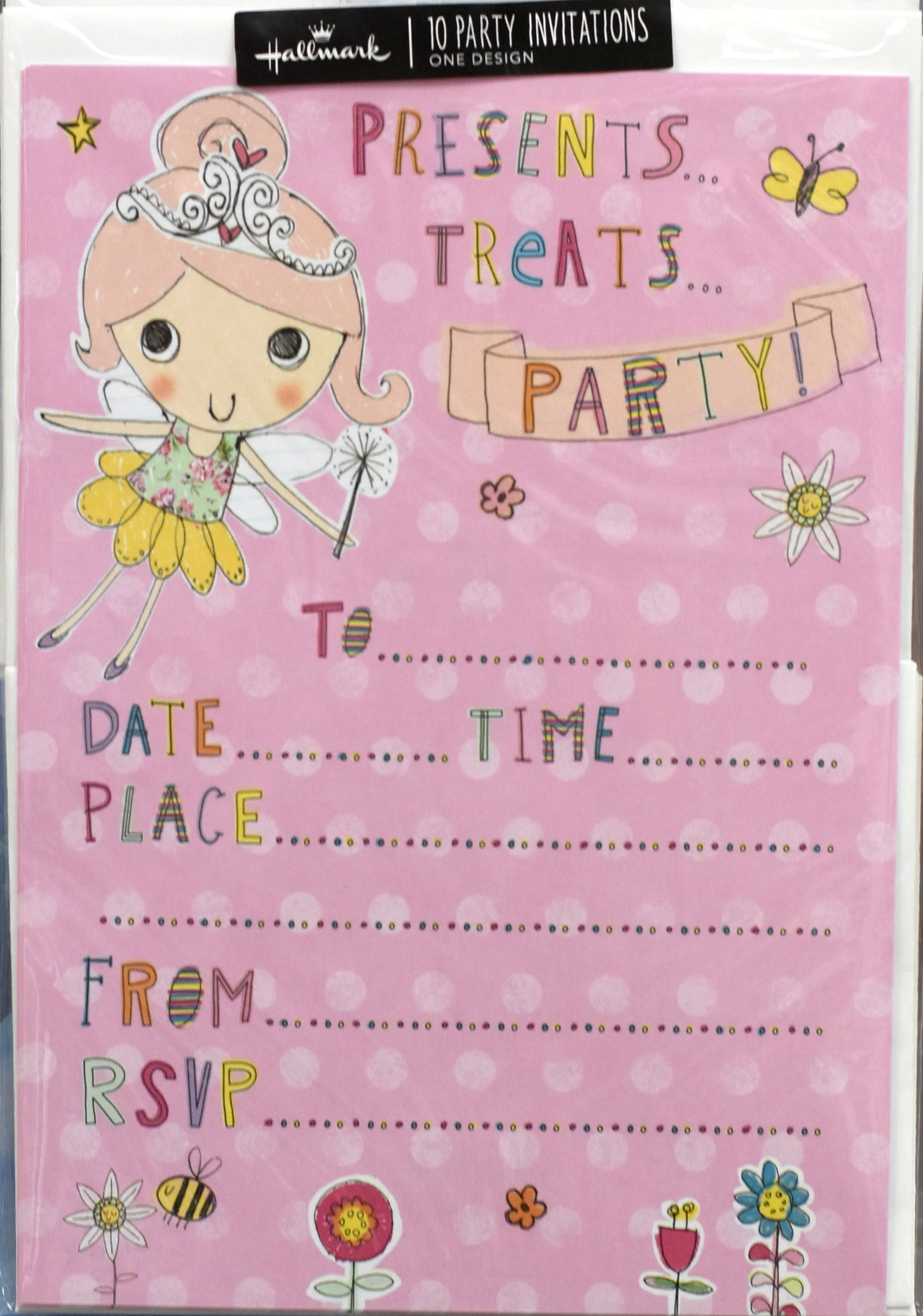 Presents Treats & Party Birthday Party Invites